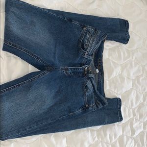 Blue mid rise jeans
